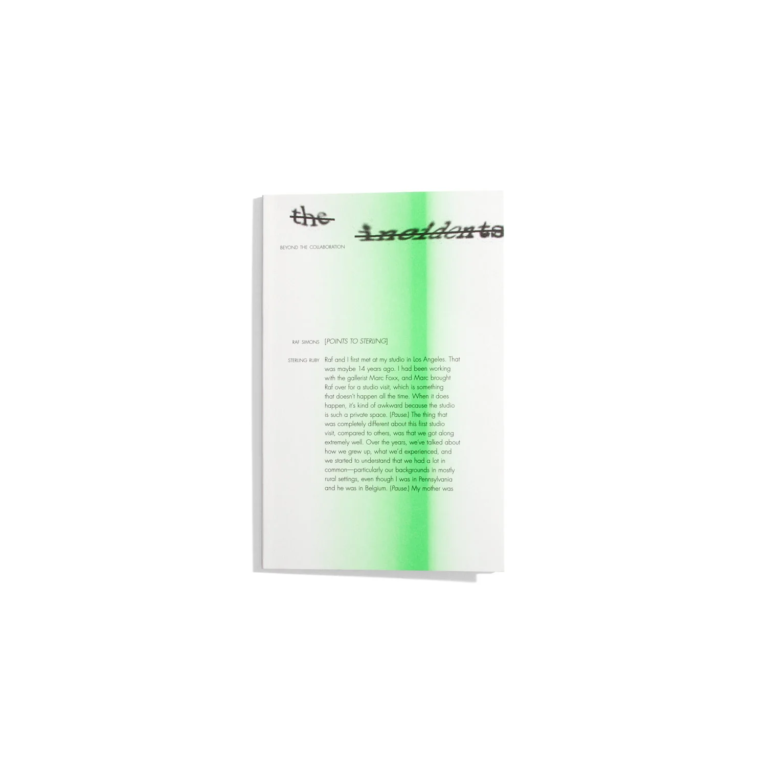 Beyond the Collaboration – Raf Simons, Sterling Ruby (the incidents)
