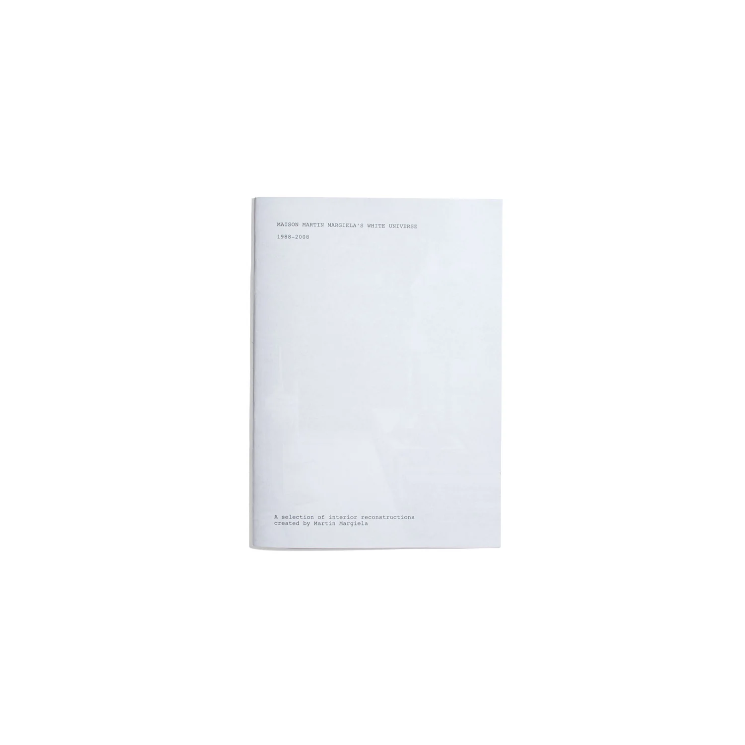 MoMu Zine - Martin Margiela’s White Universe 1988-2008